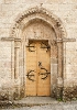 Porta da igrexa de San Salvador de Sarria.
